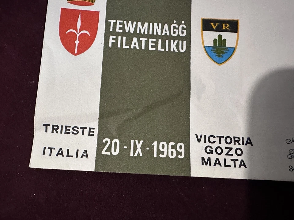 Rare MALTA Italy 1969 FDC VICTORIA GOZO MALTA TRIESTE (CREASED) — 第 2/4 张图片