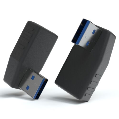 2x USB 3.0 Winkel Adapter links 90° Grad Winkeladapter A Stecker zu A Buchse - Bild 4 von 6