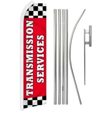 Transmission Services Swooper Flutter Feather Advertising Auto Flag  Pole Kit