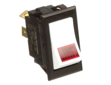 Carling LTILA51-6S-WH-RC-NBL/12V Red Illuminated 12V Tippette Rocker Switch