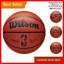 NBA Signature Indoor/Outdoor Basketball - Size 7 Brown, Max Bounce Technology