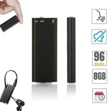 MINI REGISTRATORE VOCALE AUDIO DITTAFONO USB PROFESSIONALE ULTRASOTTILE 8GB MP3