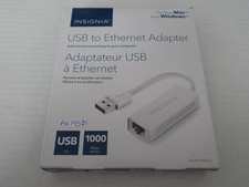 Lot of 2 Insignia USB to Ethernet Adapters - White. Model : NS-PU98505