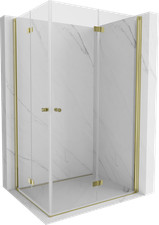 Mexen Mist-F Duo Duschkabine 70 x 80 cm Transparent Gold Falttür