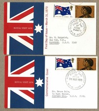 Australia 1970 Official Royal Visit FDC Cover 2 Different Clarence St Postmark
