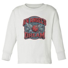 Atlanta Inspired Hoops | An Angels Dream Graphic Toddler Long Sleeve TShirt