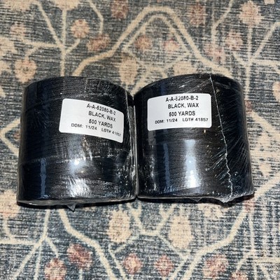 A-A-52080-B-2 Lacing Chord 2 Pack Black Aircraft Avionics