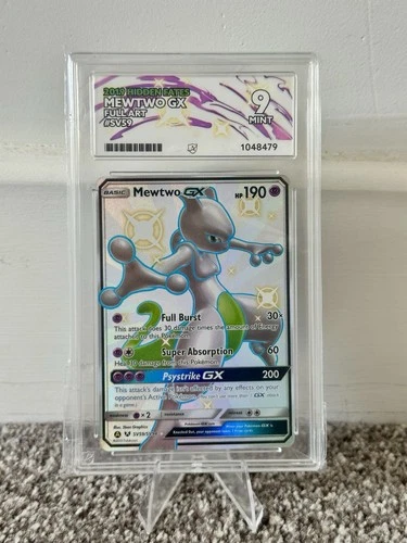Pokemon Hidden Fates Mewtwo GX #SV59 Full Art - ACE Grading 9 Mint