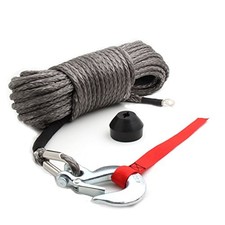 50'x1/4 Synthetic Winch Rope Kit Replacement for Wire Cable 1/4"x50'