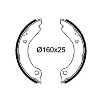 Valeo Bremsbacken Satz 160Mm Passend FüR Volvo 240 260 740 760 780 940 960