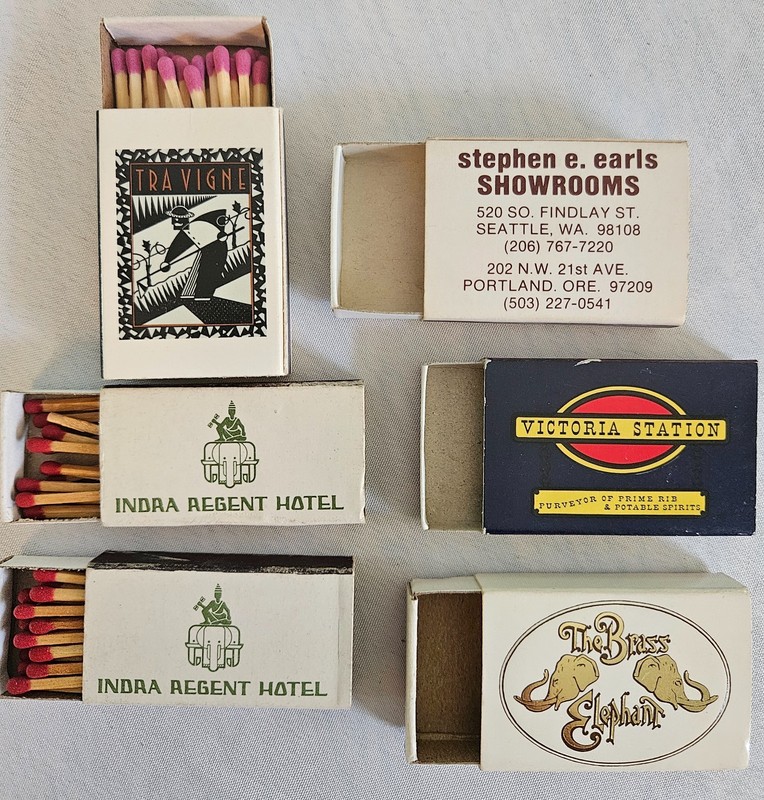 Lot of 6 Matchboxes 3 With Matches 3 Without