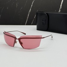 Valentino VLS-130B Sunglasses Wine Metal NEW VALENTINO SUNGLASSES WOMEN RED V-LURE VLS-130B EYEWEAR main image 3