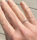 Dainty Half Band CZ 925 Silver Eternity Stack Travel Ring Guard Half Size 9 — photo 7