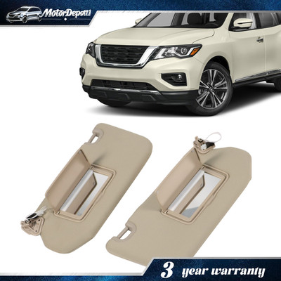Sun Visor Pair For 2013-2018 Nissan Pathfinder For 2014-2017 Infiniti QX60