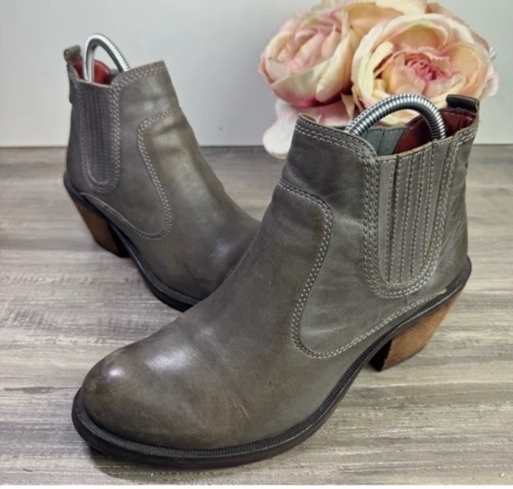 Botines de cuero premium Brandon gris rebelde de lujo 7-7,5 EU38 Foto 2 de 4