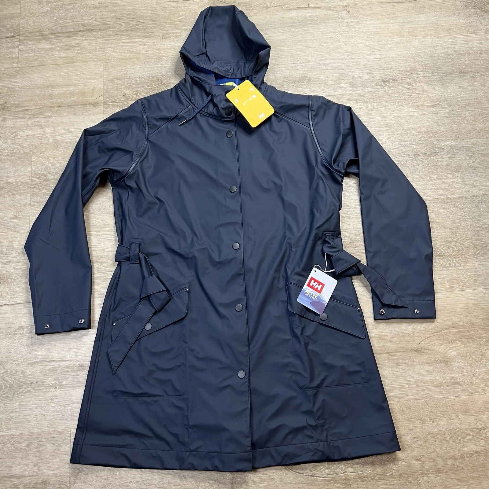 Helly Hansen Kirkwall II Hooded Raincoat Navy Womens Size XL NWT
Opens in a new window or tab