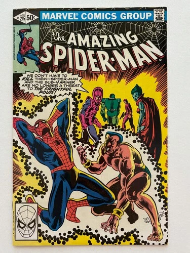 Amazing Spider-Man #215 (1981) Marvel Comics Sub-Mariner Frightful Four VF