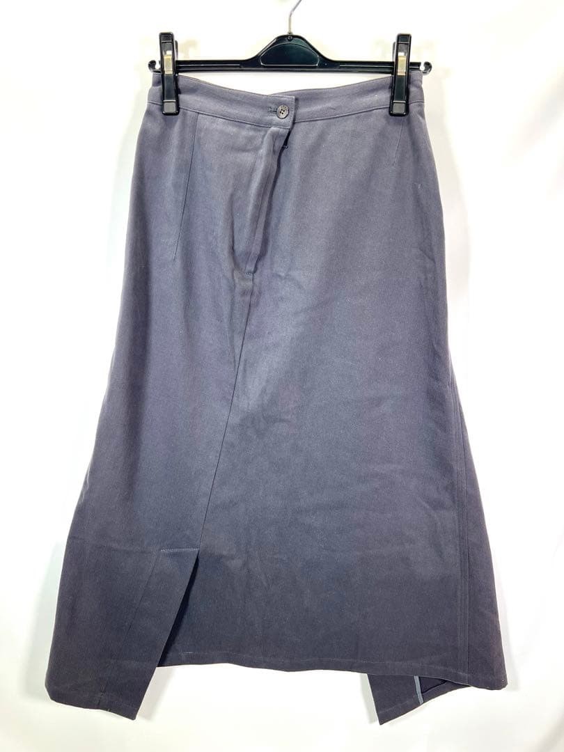 Issey Miyake HaaT Skirt Free Size Grey Purple Linen Used