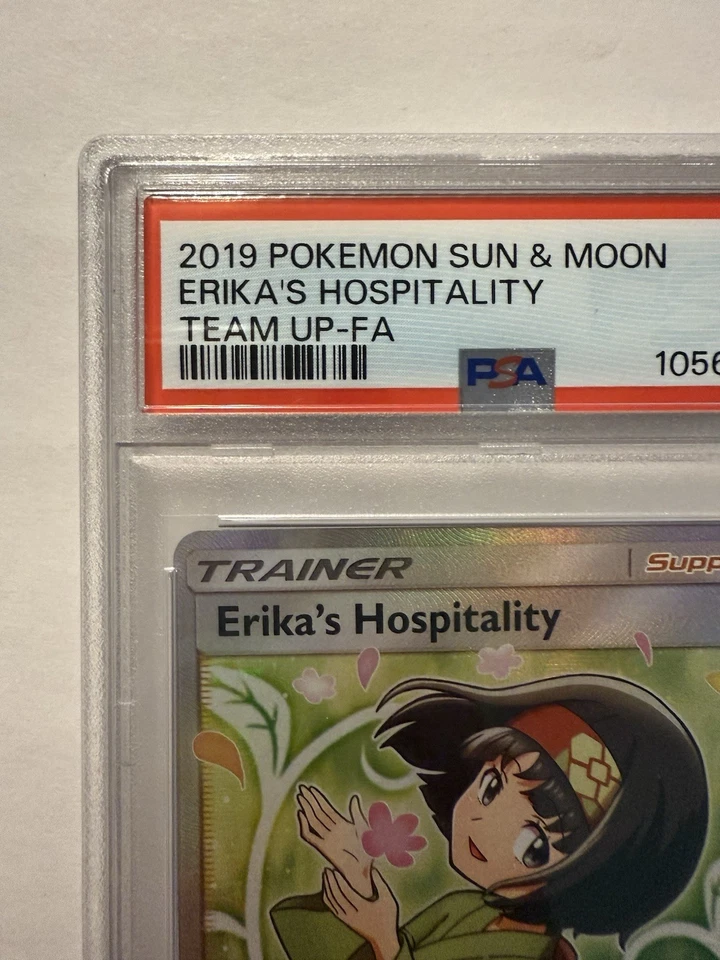 Pokemon Sun & Moon Team Up Erika’s Hospitality Full Art 174 PSA 9 - Image 3 of 4