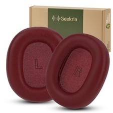 Geekria Sheepskin Ear Pads for Bang Olufsen Beoplay H95 Headphones Red