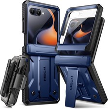 for Motorola Razr 2025/Razr 2024 Case with Screen Protector, Stand Belt-Clip