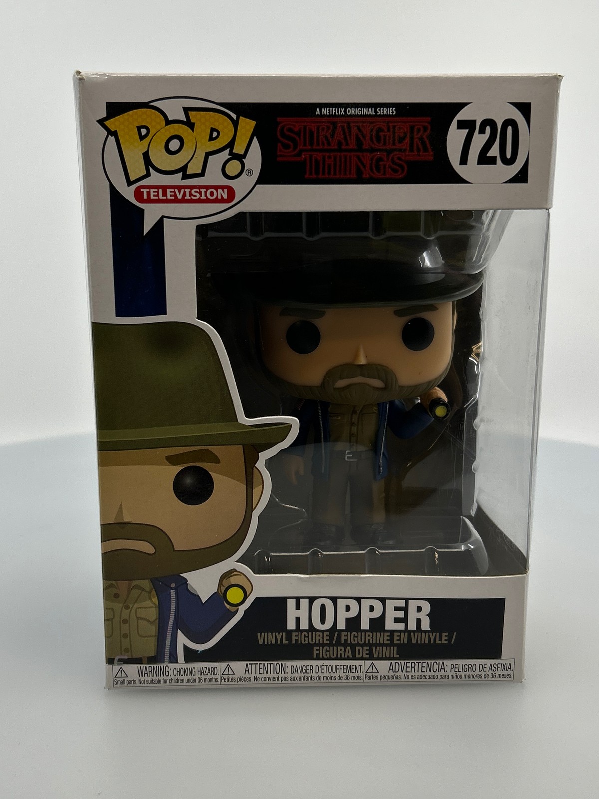 Funko Pop! Television Stranger Things Hopper With Flashlight #720 Damaged Box