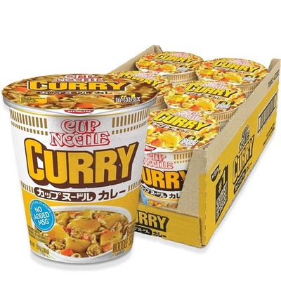 Nissin Cup Noodle Ramen Noodle Soup, Curry, 2.82 Ounce (Pack of 6)