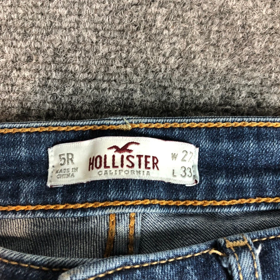 Hollister California Women's Jeans 5R W 27 L 33 Bootcut Blue Denim - Image 2 of 4