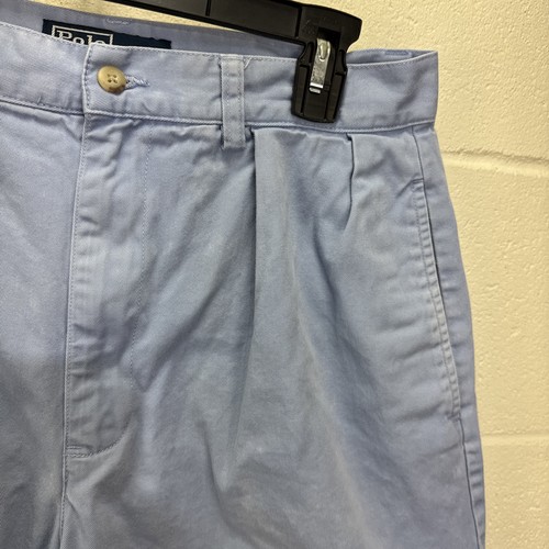 Pantalones Cortos Polo Ralph Lauren Para Hombre 32 Azul Tyler Plisado Clásico Preppy Informal Playa - Imagen 4 de 17