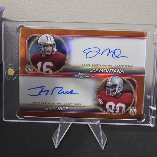 Jerry Rice / Joe Montana #DA-SF 2024 Topps Chrome Dual Autograph card