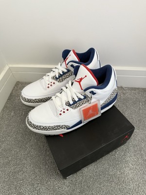 靴 Nike Air Jordan 3 Retro True Blue (2016) NIKE AIR JORDAN 3 RETRO TRUE BLUE (2016) UK 9 DEADSTOCK 100