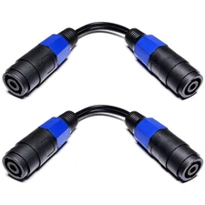 CESS-124 Speakon Female to Female Connector Jack 2 Pole Straight Coupler Cabl...