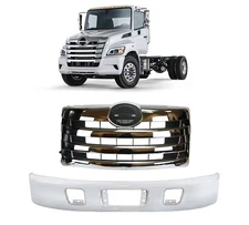 Grille & Front Bumper Cover Kit & w/ Trim & Fog Light Holes