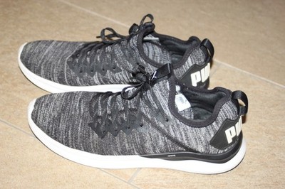 A) Puma Ignite Evoknit black / schwarz-weiß Gr. 42 - Sportschuhe / Joggingschuh