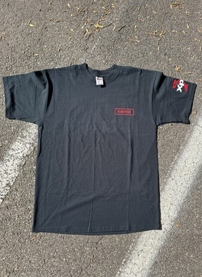 Sony X-Rated Graphic Print Black Red T-Shirt Size L 100% Cotton Pre-Shrunk