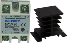Inkbird Solid State Relay 40DA DC SSR Black Heat Sink for PID Thermostat