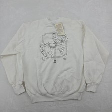 VTG 90s Paintable Puff Print Carousel Horse Sweatshirt Sz XL USA Made NWT