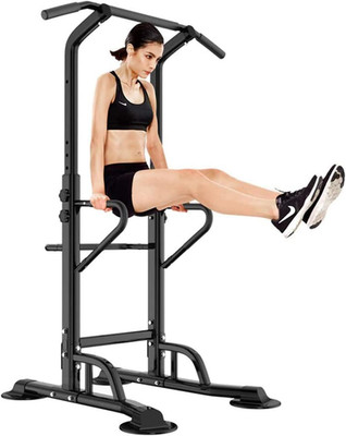 Power Tower Adjustable Height Pull up & Dip Station Multi-Function Home Strength