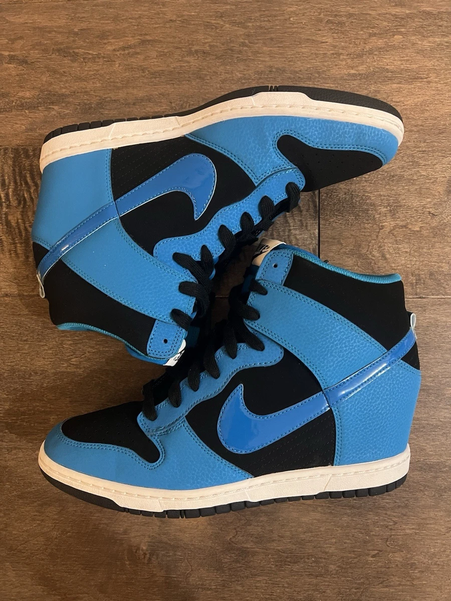 Nike Dunk Sky Essential High Black Blue Lacquer W for sale | eBay