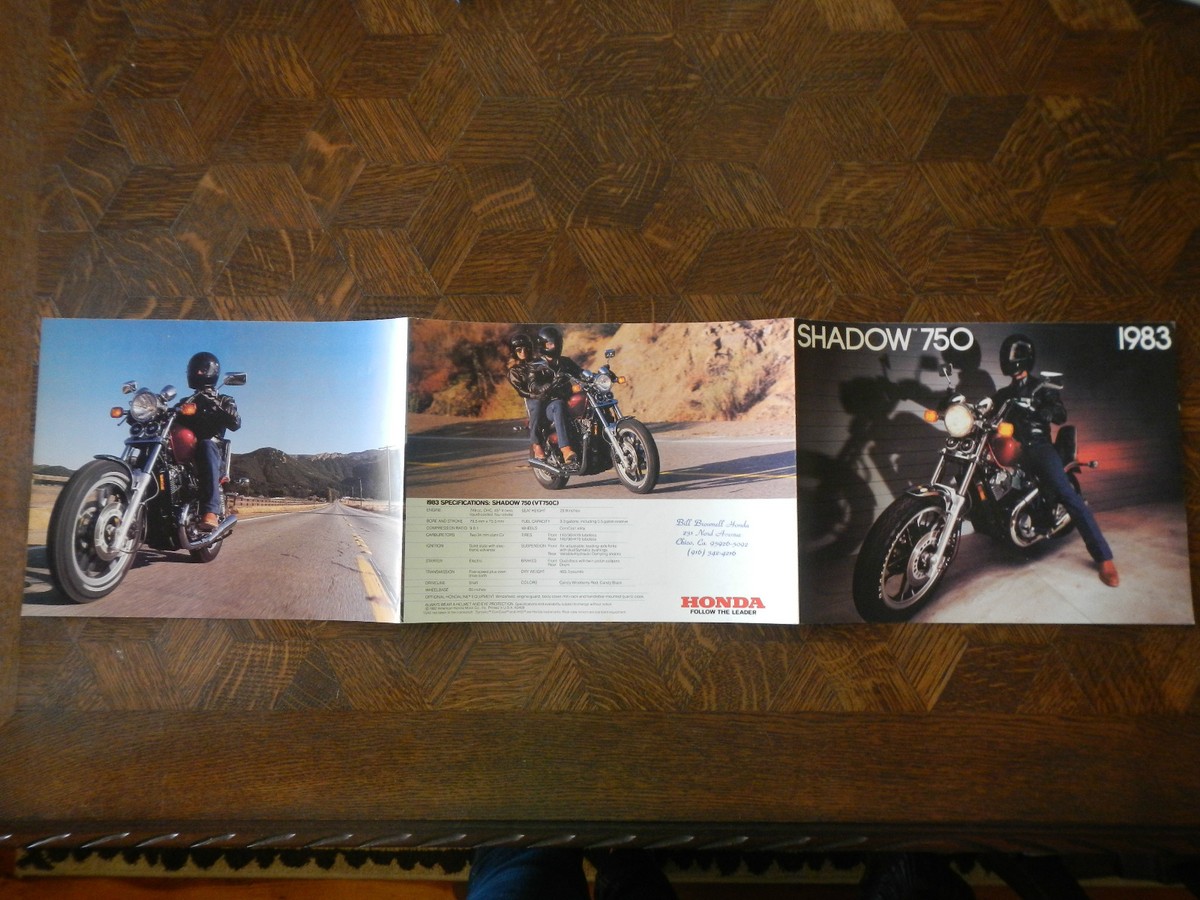 83 HONDA VT750C SHADOW 750 NOS OEM DEALER'S SALES SHEET BROCHURE
