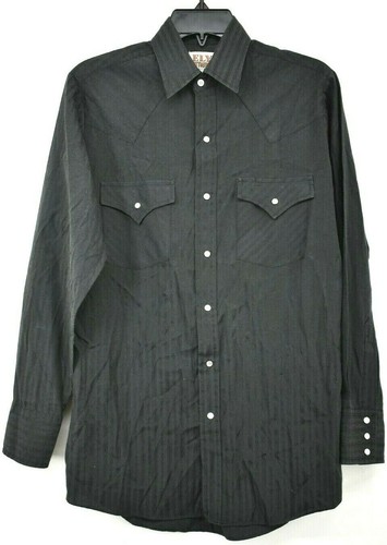 Ely Cattleman Mens Black Pearl Snap 