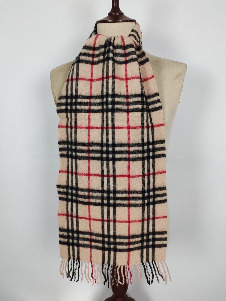 【送料&関税込】Burberry Vintage Check Beige Scarf - Unisex Beige Checkered Cashmere Scarf - Burberry - Unisex | WE IN STYLE