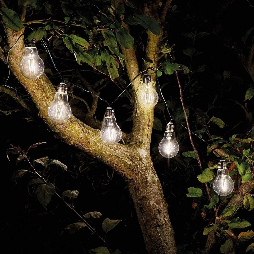Smart Garden Solar Power Outdoor Eureka Retro Lightbulbs LED String Lights 3.8m - Image 3 of 3
