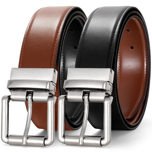 Belt Reverse Side Men's Belt, Reversible Leather Belts for Men for Dress Pants, One ...