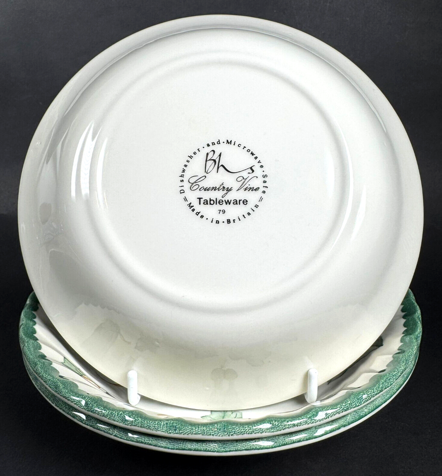 BHS Country Vine Set of Three 7" / 17.5cm Cereal / Dessert Bowls eBay