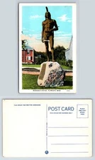 Massasoit Statue Plymouth Massachusetts Vintage Postcard 87063