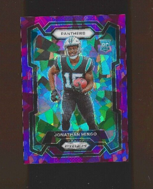 2023 Panini Prizm Purple Ice Prizm /225 Jonathan Mingo #312 RC Panthers