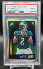 2020 Chronicles Score #457 Jalen Hurts Silver Prizm Rookie RC PSA 10 Gem Eagles