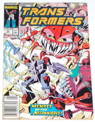 1989 TRANSFORMERS #52 READER NEWSSTAND ISSUE MARVEL COMICS BOOK G-1 1ST SERIES