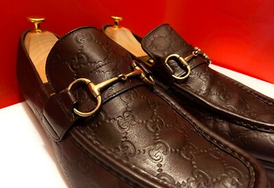 $1149.00 !! GUCCI GG MEN RARE BROWN TOM FORD HORSE BIT LOAFERS